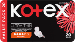 Kotex Normal Ultra Thin Sanitary Pads with Wings 20pk