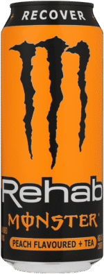Monster Rehab Peach Flavoured Energy Drink with Tea 500ml