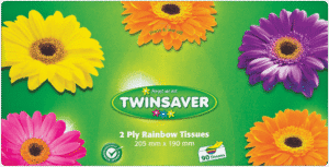 image-0 Twinsaver 2 Ply Rainbow Tissues 90pk