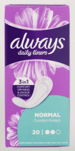 Always Daily Liners Normal Comfort Protect Scented Pantyliners 20pk