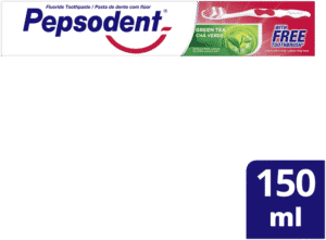 Pepsodent Green Tea Fluoride Toothpaste and Free Toothbrush 150ml
