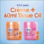 Clere Lanolin & Glycerine Nourishing Body Crème with Tissue Oil 2pc