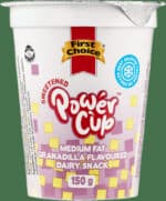 First Choice Power Cup Granadilla Flavoured Medium Fat Dairy Snack 150g