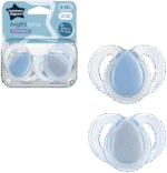 Tommee Tippee Night Time 6-18m Symmetrical Orthodontic Soothers 2pk