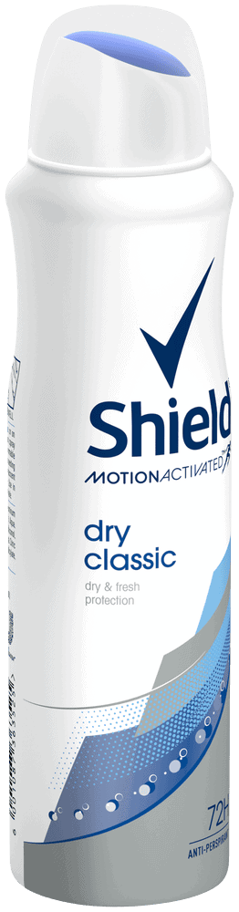 Shield Women Dry Classic Antiperspirant Deodorant Body Spray 150ml