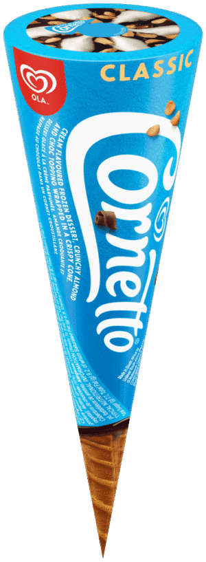OLA Cornetto Classic Cream Flavoured Frozen Dessert Cone 120ml