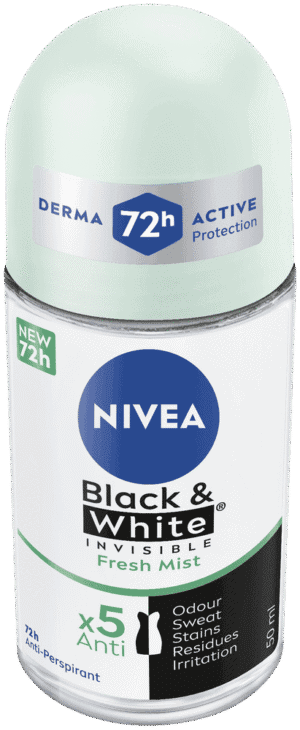 Nivea Black & White Invisible Fresh Mist Anti-Perspirant Roll-on 50ml