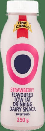First Choice Strawberry Flavoured Low Fat Drinking Dairy Snack 250g