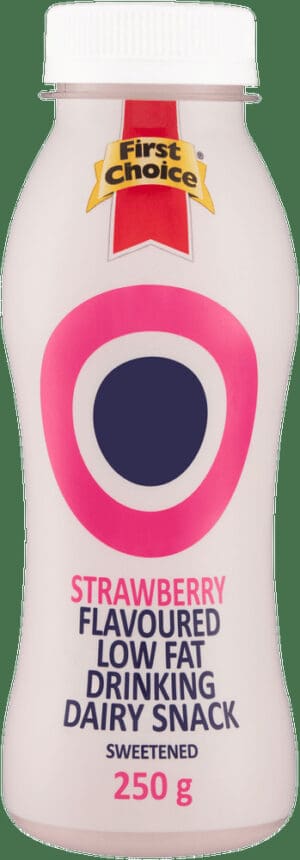 First Choice Strawberry Flavoured Low Fat Drinking Dairy Snack 250g