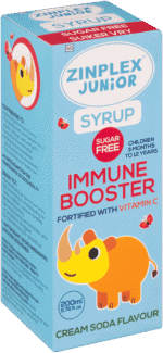 Zinplex Junior Cream Soda Flavour Sugar Free Immune Booster Syrup 200ml