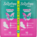 Stayfree Maxi Regular Sanitary Pads with Wings 20pk