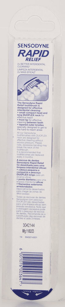 Sensodyne Rapid Relief Soft Toothbrush 1s