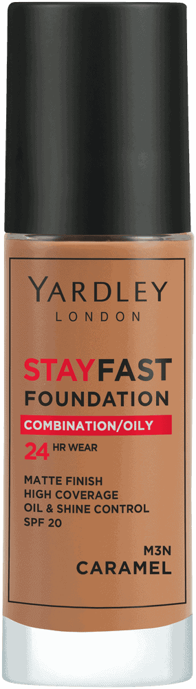 Yardley Stayfast Caramel SPF 20 24HR Foundation 30ml