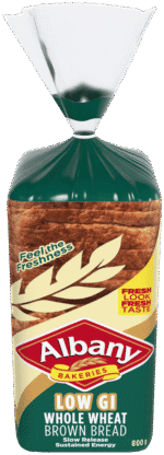 Albany Low G.I Wholewheat Brown Bread 800g