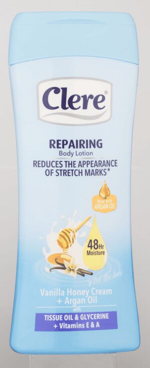 Clere Vanilla Honey Cream & Argan Oil Repairing Body Lotion 400ml