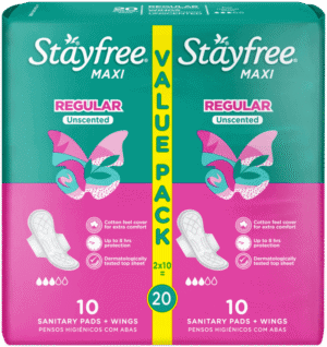 Stayfree Maxi Regular Sanitary Pads with Wings 20pk