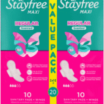 Stayfree Maxi Regular Sanitary Pads with Wings 20pk