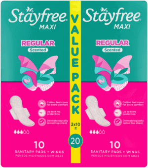 Stayfree Maxi Regular Sanitary Pads with Wings 20pk