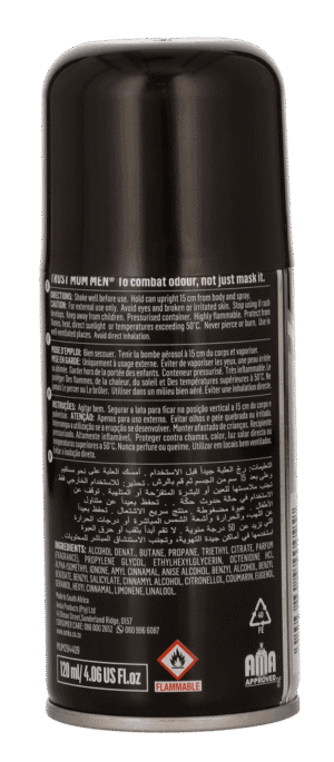 MUM Men Sport Fresh Deodorant Body Spray 120ml