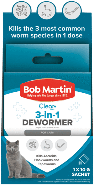 Bob Martin Clear Plus 3-in-1 Dewormer for Cats 10g