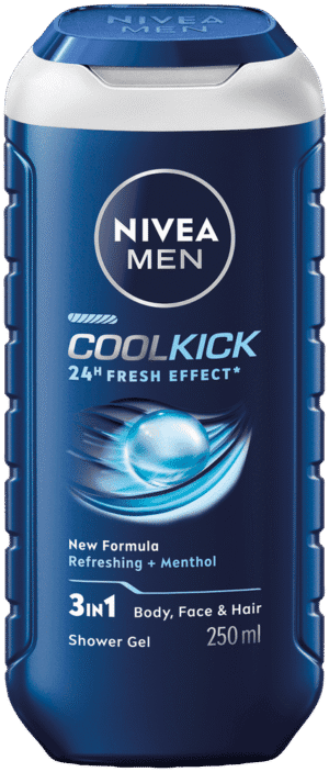 Nivea MEN Cool Kick 3-In-1 Shower Gel 250ml