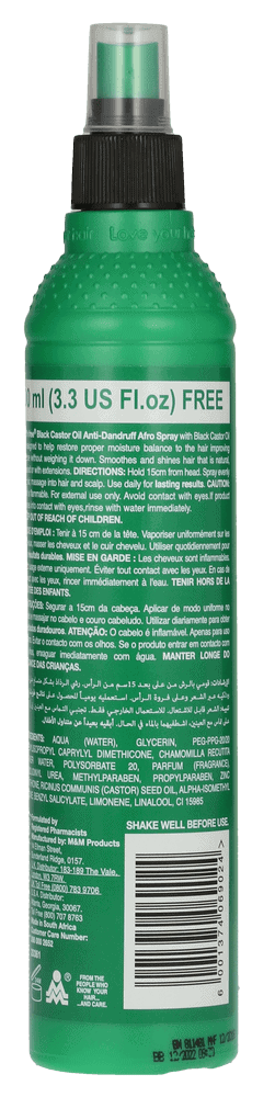 Sofnfree Black Castor Oil Anti-Dandruff Afro Spray 350ml