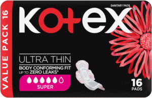 Kotex Super Ultra Thin Sanitary Pads with Wings 16pk