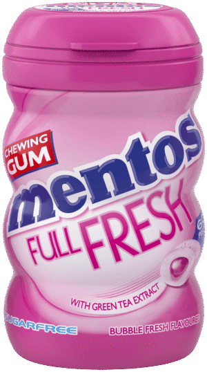 Mentos Full Fresh Bubble Fresh Flavoured Chewing Gum 60pk