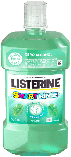 Listerine Smart Rinse Mild Mint Kids Mouthwash 500ml
