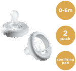 Tommee Tippee 0-6 Months Breast-Like Soother 2pk