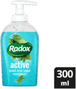 Radox Feel Active Basil and Sage Cleansing Hand Wash Soap 300ml