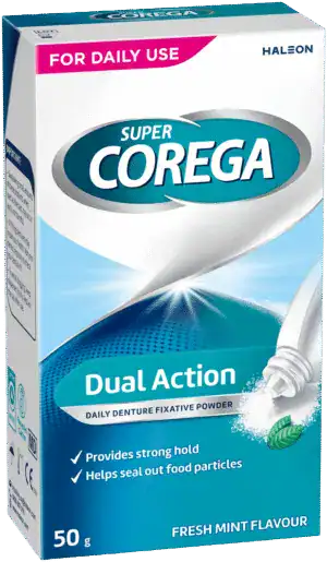 Super Corega Fresh Mint Flavour Daily Denture Fixative Powder 50g