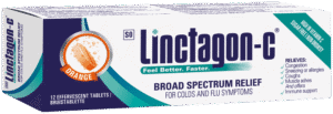 Linctagon Orange Cold & Flu Effervescent Tablets 12pk