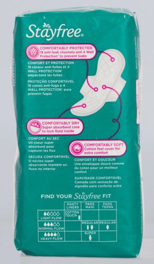 Stayfree Maxi Regular Unscented Sanitary Pads with Wings 10pk