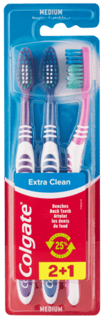 Colgate Extra Clean Medium Toothbrush 3pk
