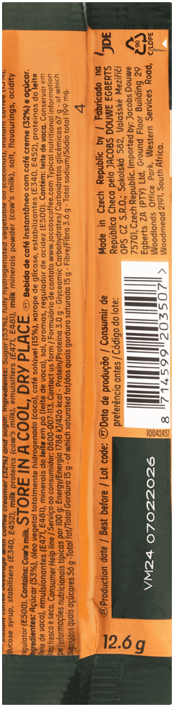Jacobs Original 3 in 1 Instant Coffee 12.6g