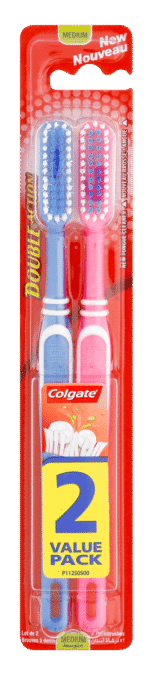 Colgate Double Action Medium Toothbrush 2pk