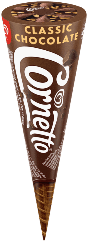 OLA Cornetto Classic Chocolate Flavoured Frozen Dessert Cone 120ml