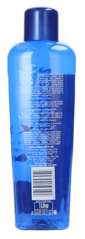 Satiskin Lingering Floral Bouquet Luxurious Bubble Bath 1L