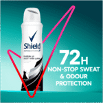 Shield Women Invisible Black and White Antiperspirant Deodorant Body Spray 150ml