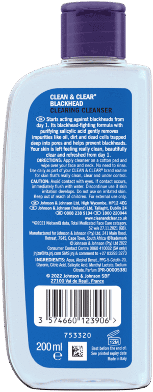 Clean & Clear Blackhead Clearing Cleanser 200ml