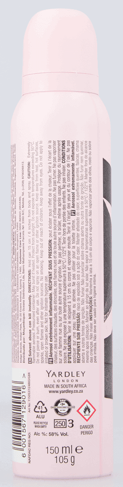 Yardley Ballet Ballet Perfume Body Spray 150ml