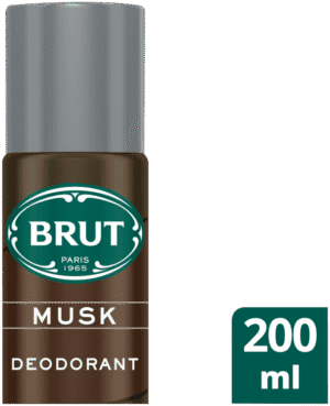 BRUT Musk Aerosol Deodorant Body Spray 200ml