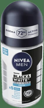Nivea MEN Fresh Black & White Invisible Anti-Perspirant Roll-On 50ml