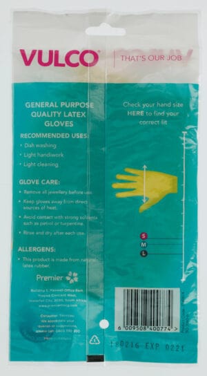 Vulco Latex Gloves 1Pair