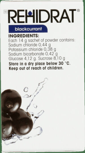Rehidrat Blackcurrant Oral Electrolyte Mixture 6 x 14g