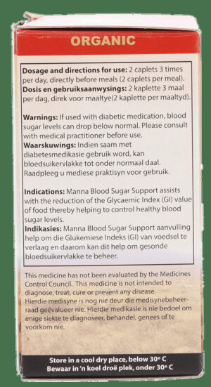 Manna Blood Sugar Support Caplets 60s
