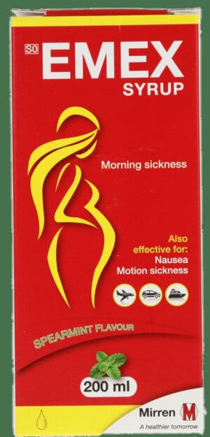Emex Spearmint Flavoured Morning Sickness Syrup 200ml