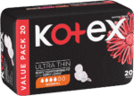 Kotex Normal Ultra Thin Sanitary Pads with Wings 20pk