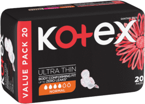 Kotex Normal Ultra Thin Sanitary Pads with Wings 20pk